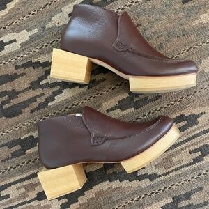 Beklina Matisse Bootie - Wooden Block Split Heel 10.5